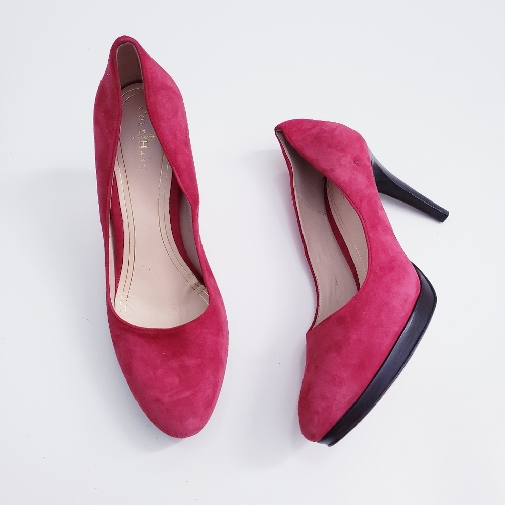 Cole Haan Red Suede High Heels